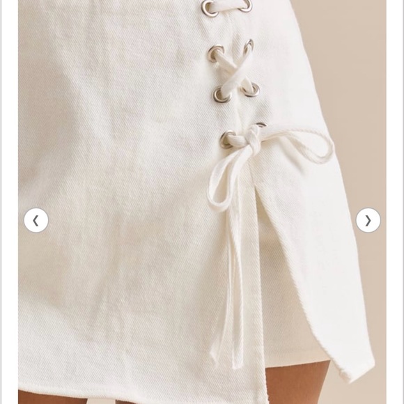 Altar'd State - Emmy White Lace-Up Women Skort size XS - Picture 6 of 8